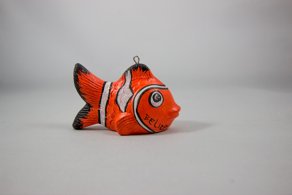 Clown fish ornament, 3D, belize, decorative