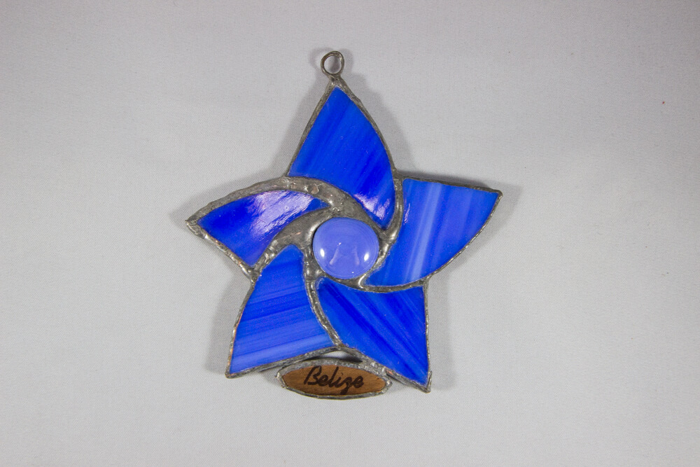 star, solid-color, stained glass, belize, ornament