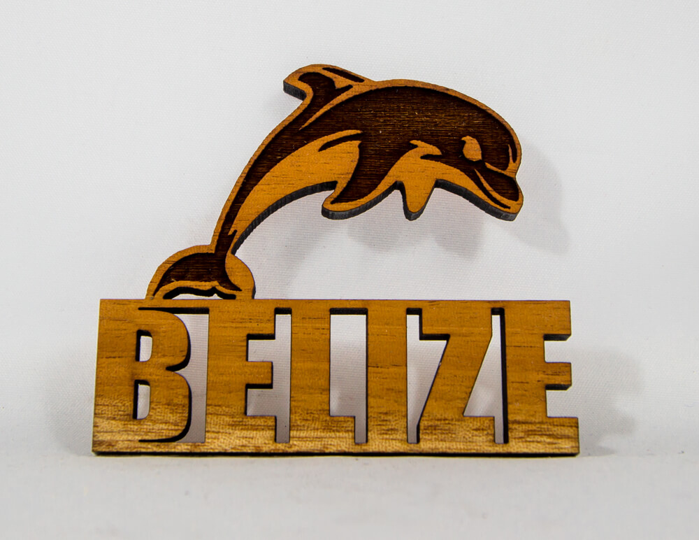 Belize, dolphin, magnet, decorative, laser cut