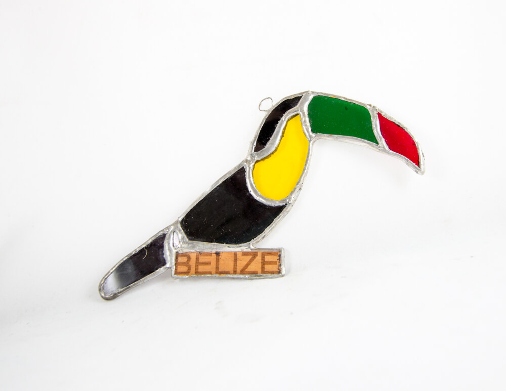 Stained Glass, Ornament, Christmas Ornament, Handmade, Belize, Toucan