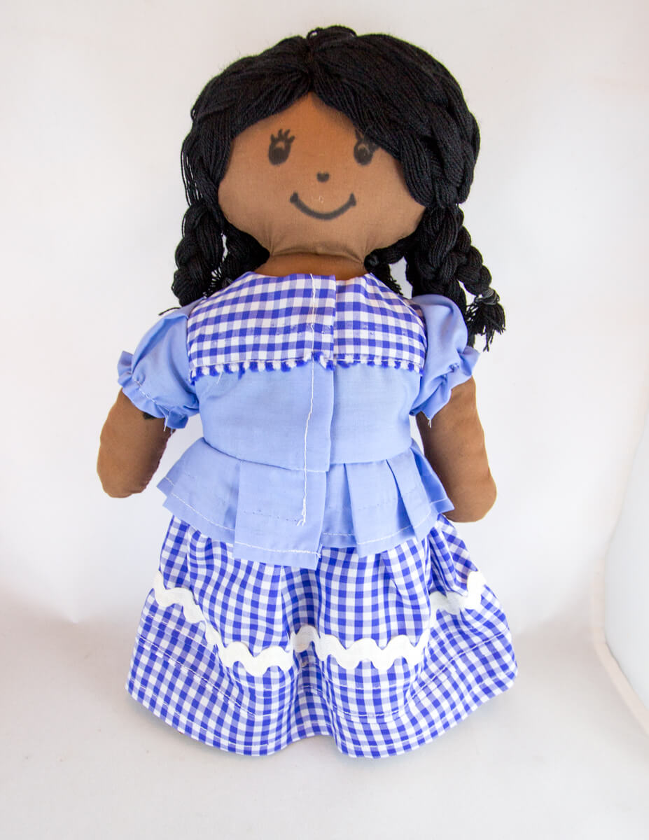 Handmade, Children's Doll, Garifuna, Blue Outfit