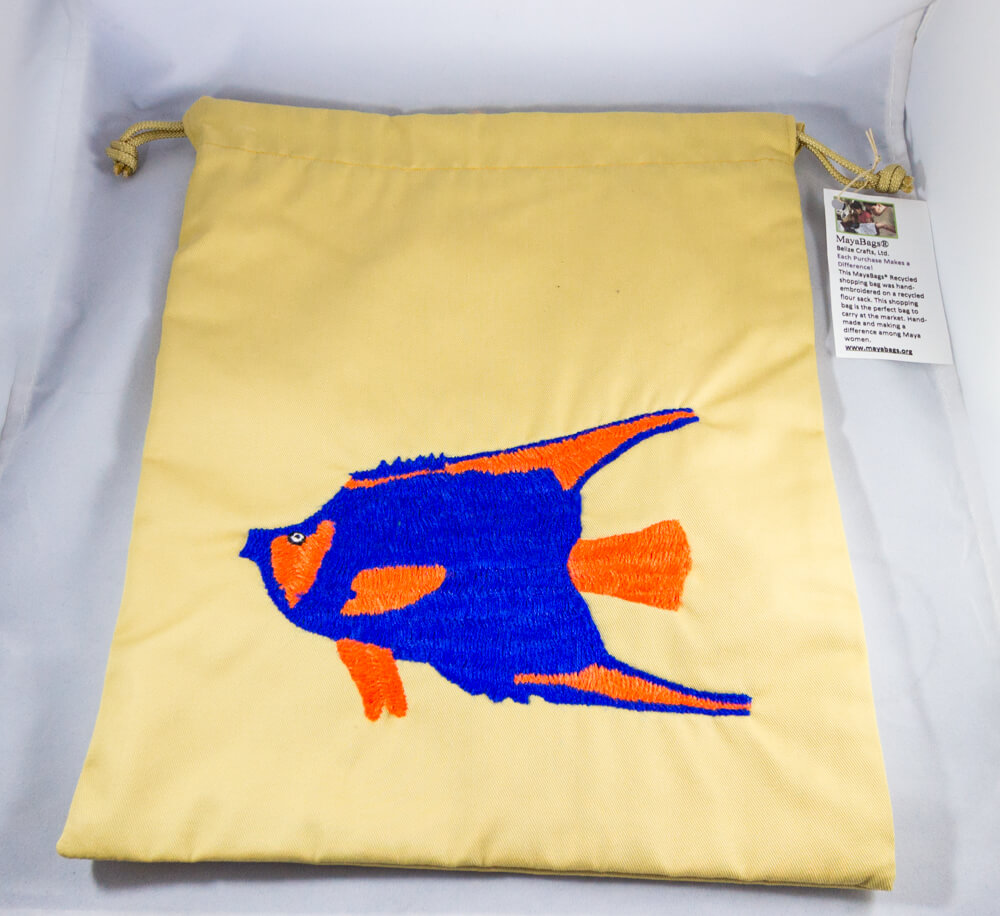 beach bag, bag, MayaBags, fish, design, drawstring, water resistant